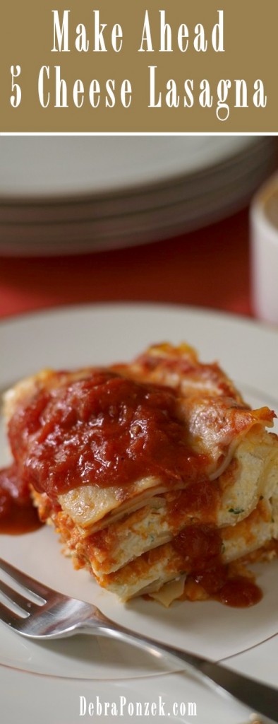 Five Cheese Lasagna - Make Ahead and Enjoy - Chef Debra Ponzek ~ Aux ...